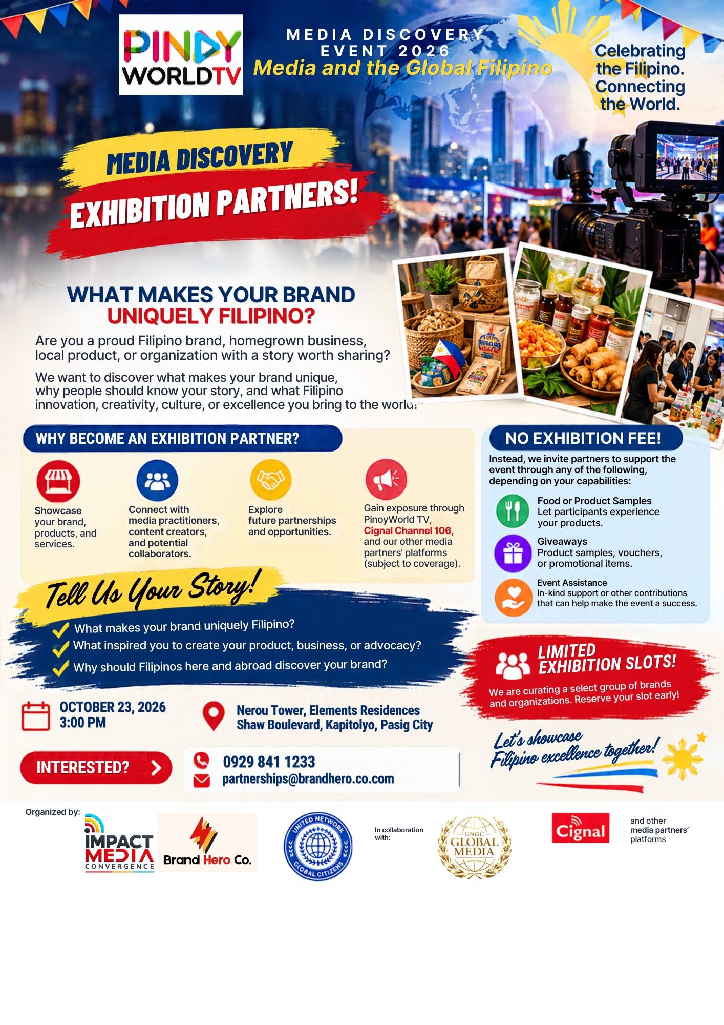 PinoyWorld TV Media Discovery Event invitation for exhibition partners